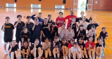 甲府市中学生バスケットボール強化練習会に参加